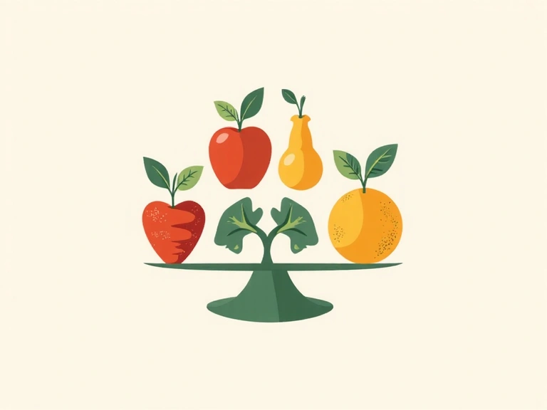 Símbolos abstractos de salud y bienestar, o alimentos específicos para dietas especiales